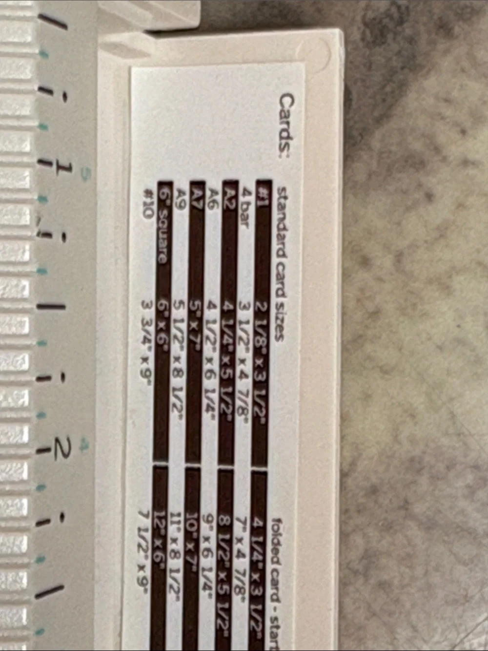 Martha Stewart White Scoring Board with Ruler